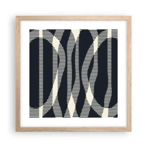 Poster în ramă de stejar deschis - Încercare de străpungere a întunericului - 40x40 cm