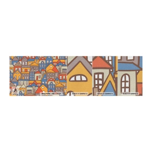 Mostră tapet Premium Canvas - În spatele casei - Oraș, Arhitectură, Oras vechi - 100x30 cm