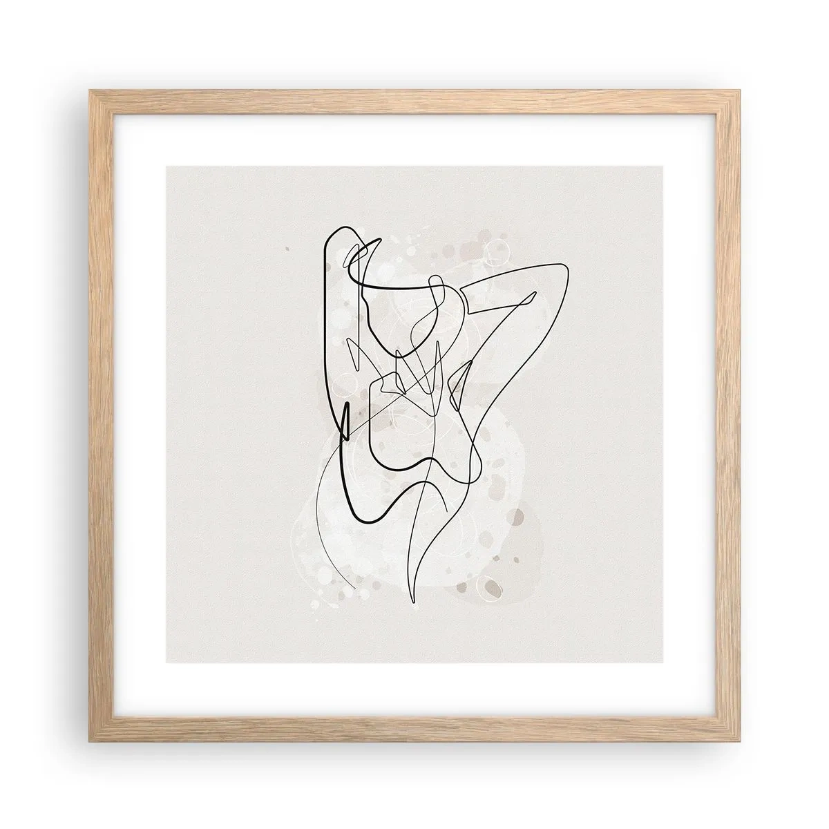 Poster în ramă de stejar deschis - Arta seducției - 40x40 cm