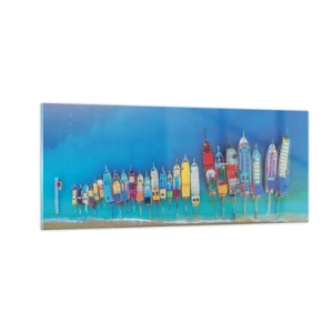 Tablou pe sticlă - Din perspectiva unei păsări - 100x40 cm