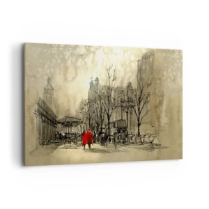 Tablou pe pânză - O întâlnire în ceața londoneză  - 120x80 cm