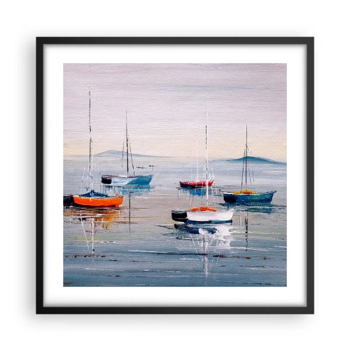 Poster în ramă neagră - O odihnă binemeritată - 50x50 cm