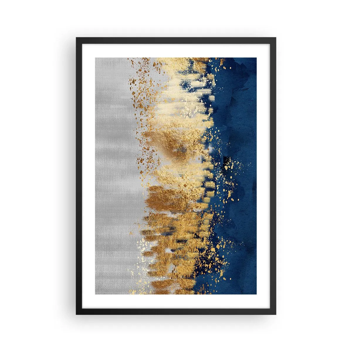 Poster în ramă neagră - Compoziție modernă cu bliț - 50x70 cm