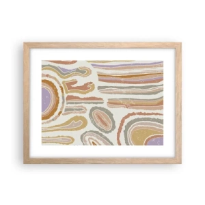 Poster în ramă de stejar deschis - Secțiuni colorate - 40x30 cm
