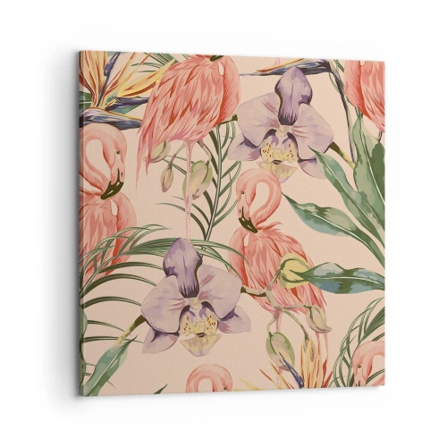 Tablou pe pânză - Balet floral roz - 60x60 cm