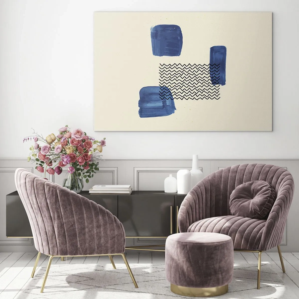 Tablou pe sticlă - Cvartet abstract - 120x80 cm