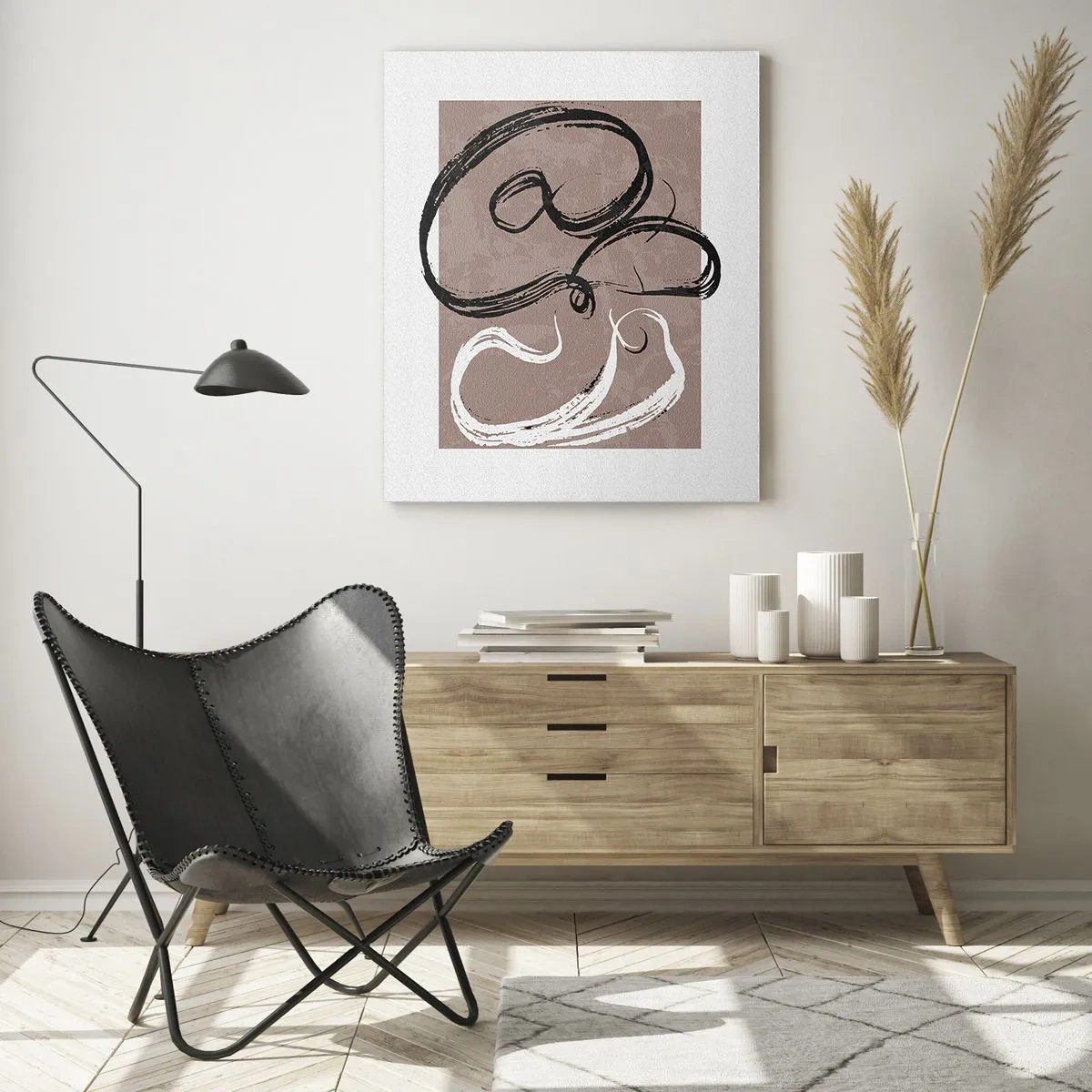 Tablou pe sticlă - Compoziția - căutarea plenitudinii - 50x70 cm