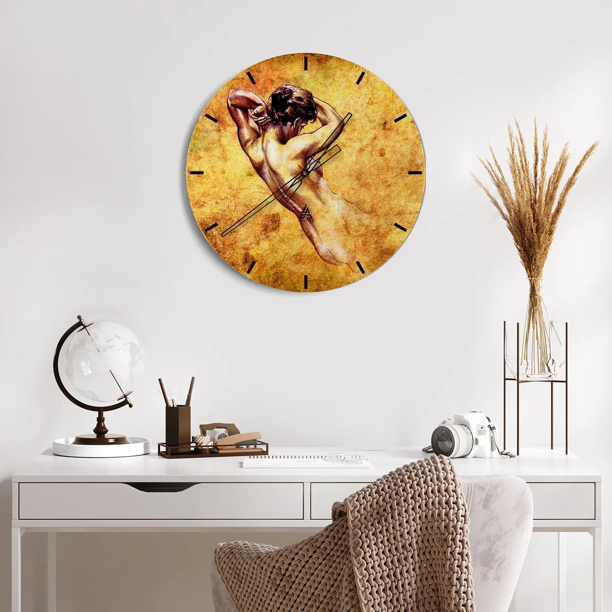 Ceas de perete - Ceas pe sticlă - Dezvăluit, dar încă un mister - 40x40 cm