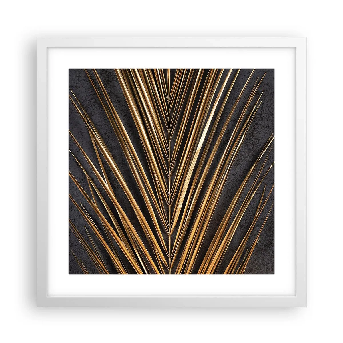 Poster în ramă albă - Aur tropical - 40x40 cm