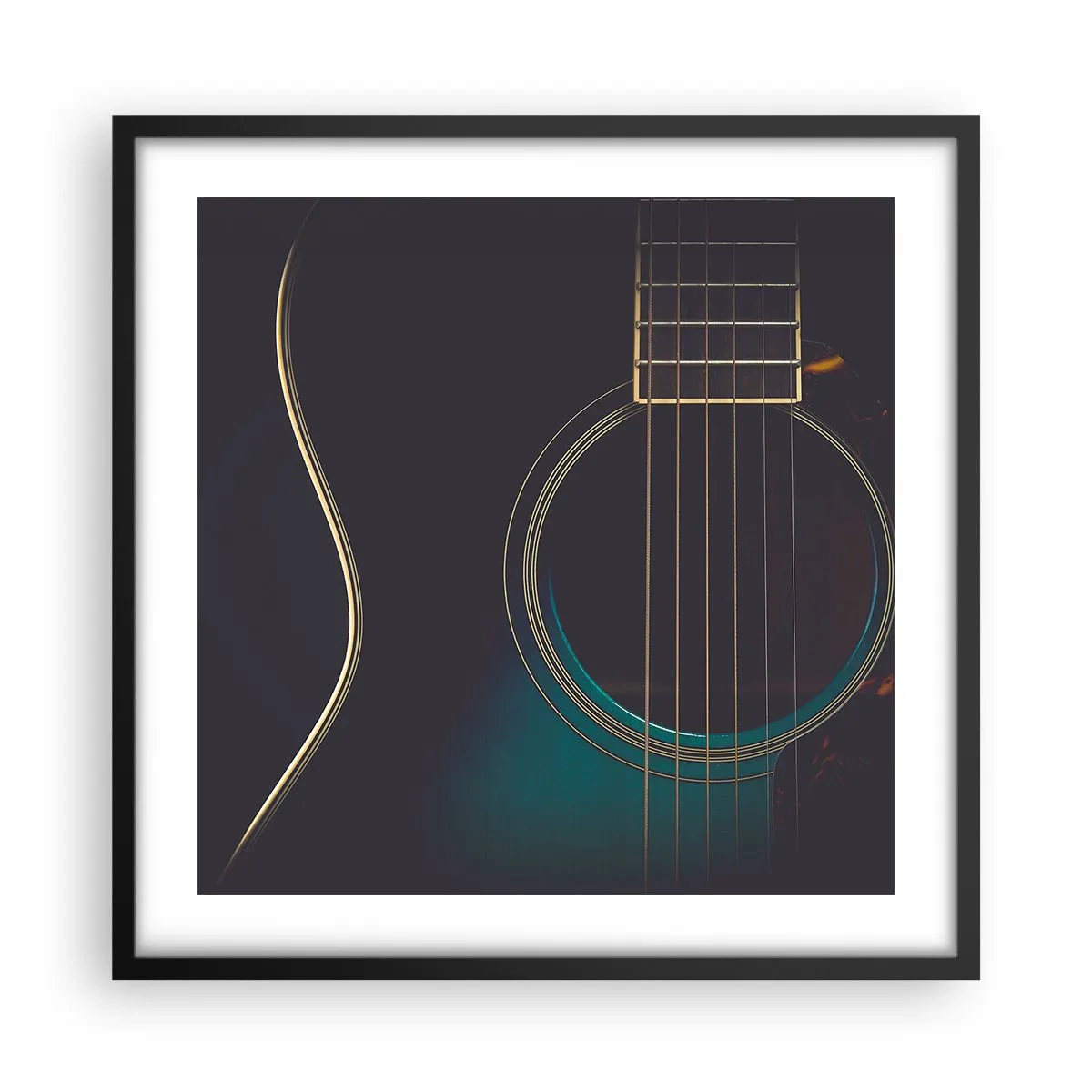 Poster în ramă neagră - O clipă înainte de a suna - 50x50 cm