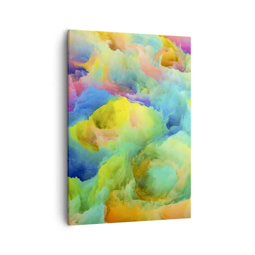 Tablou pe pânză - Puf multicolor - 50x70 cm