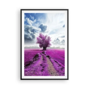 Poster în ramă neagră - Câmpul cu iarbă neagră - 61x91 cm