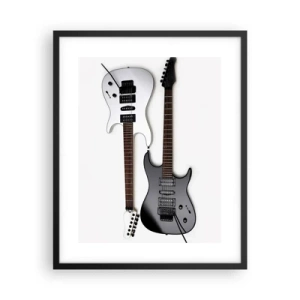 Poster în ramă neagră - Armonie de forme - 40x50 cm