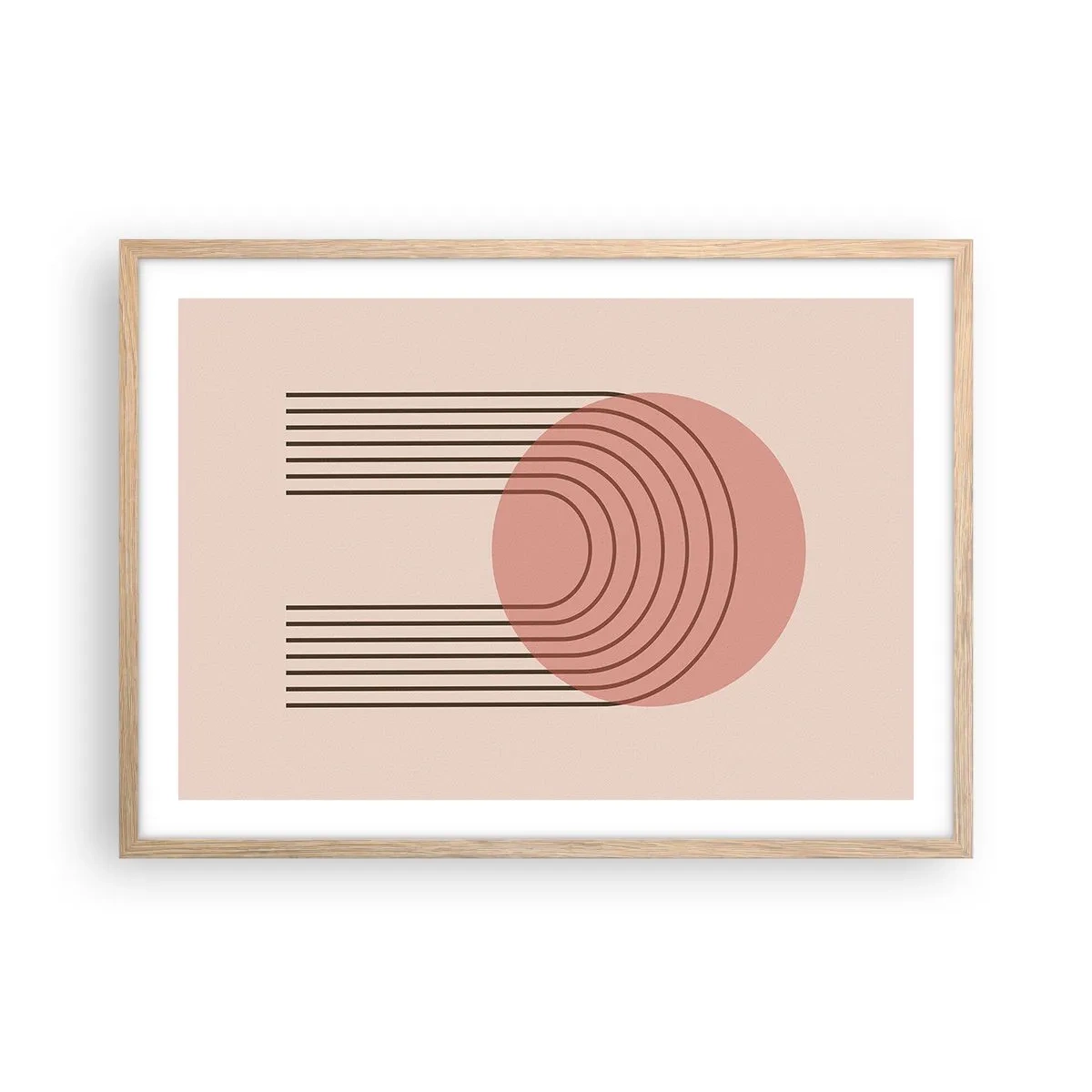 Poster în ramă de stejar deschis - Atracție irezistibilă - 70x50 cm