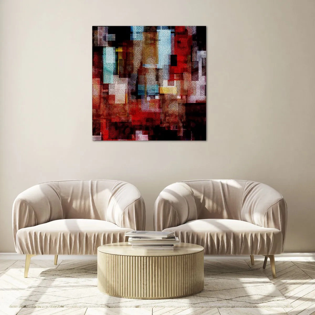 Tablou pe sticlă - Totul și nimic - 60x60 cm