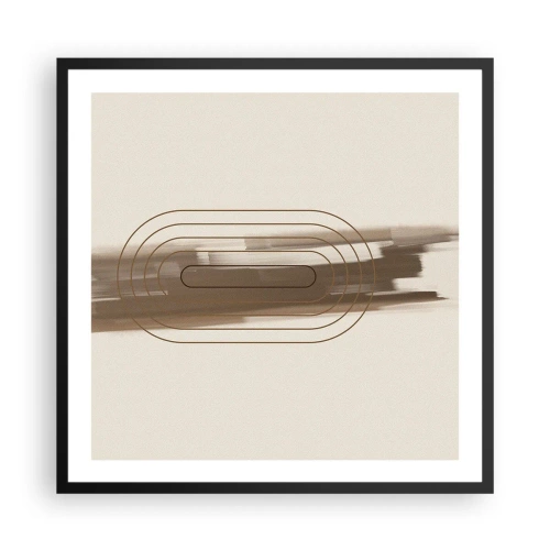 Poster în ramă neagră - O adiere de gri - 60x60 cm