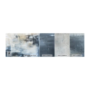 Mostră tapet Premium Canvas - În spatele unui voal albastru - Bucată, Abstracția, Industrial - 100x30 cm