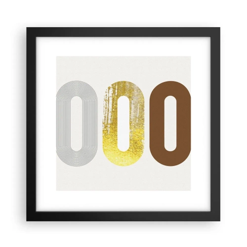 Poster în ramă neagră - Ooo! - 30x30 cm