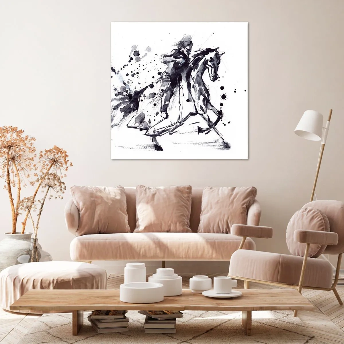Tablou pe pânză - Cavalerul negru - 60x60 cm