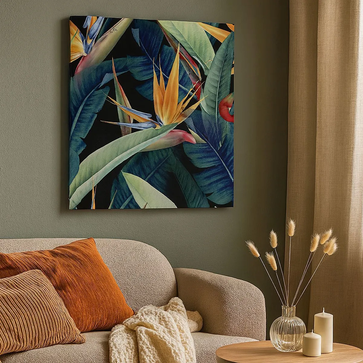 Tablou pe pânză - Florile de flacără ale tropicelor - 30x30 cm