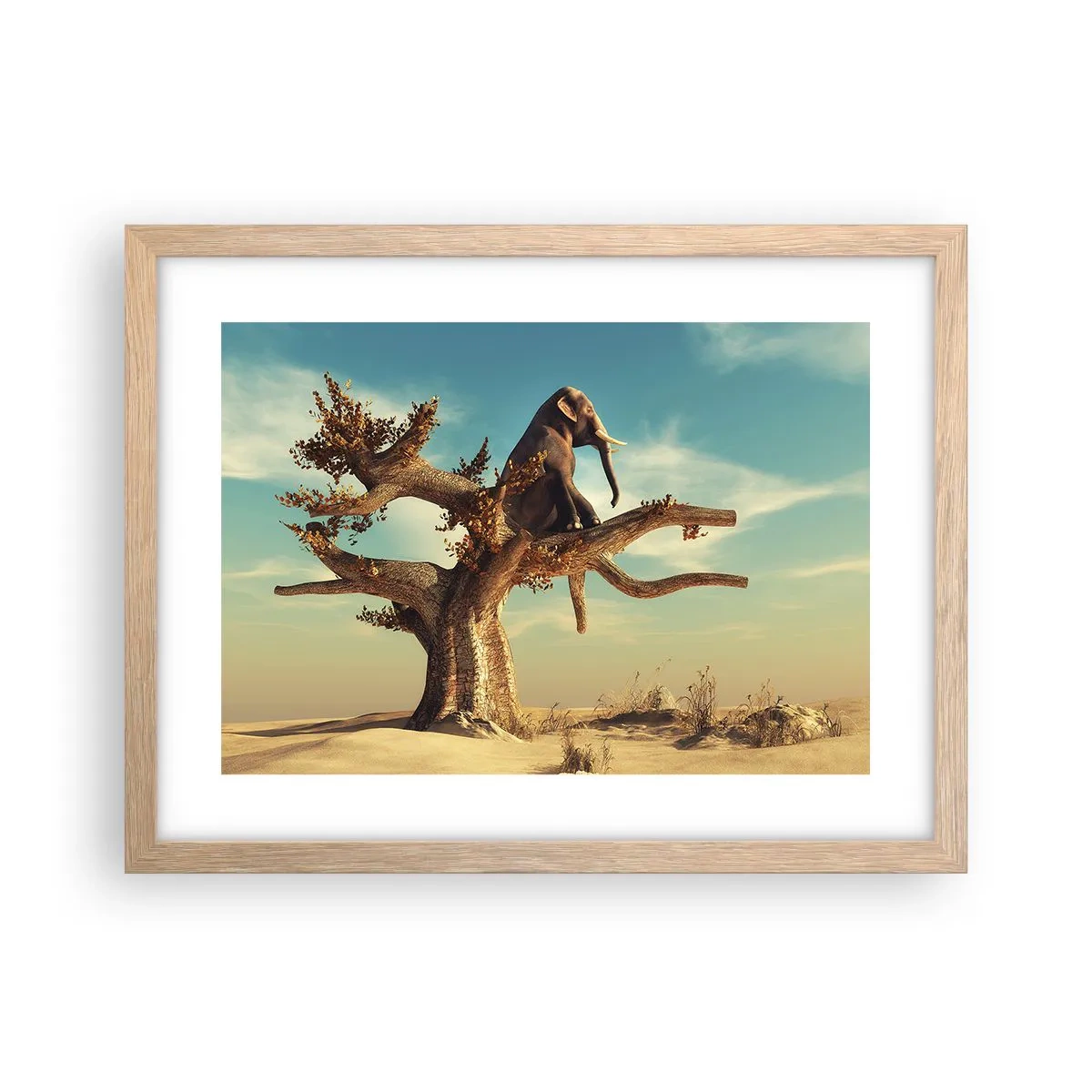 Poster în ramă de stejar deschis - Un nou punct de vedere - 40x30 cm