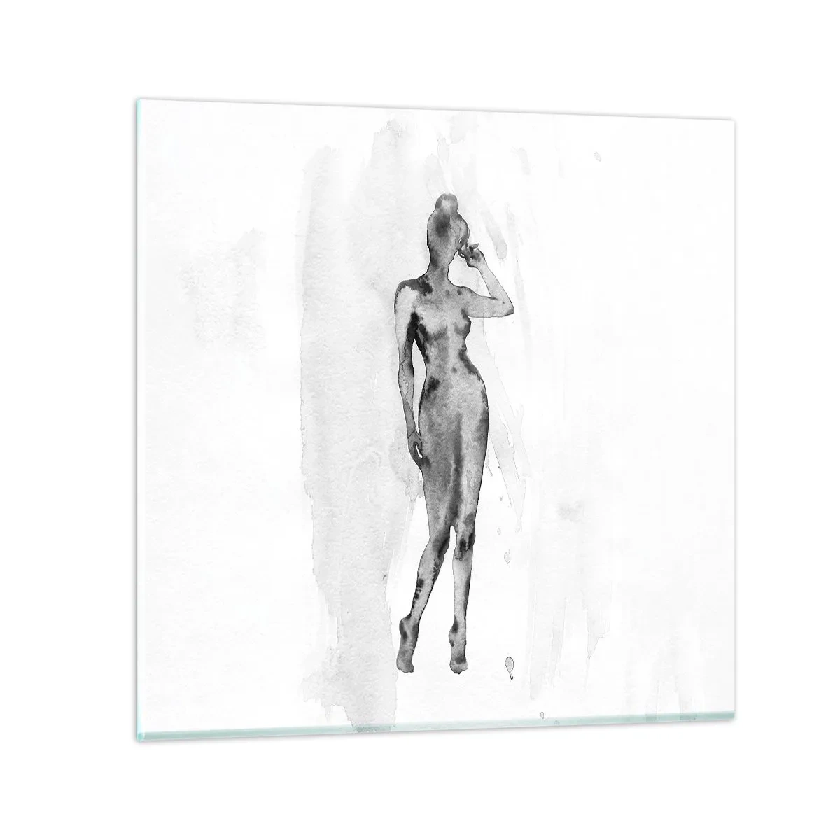 Tablou pe sticlă - Un studiu al idealului de feminitate - 40x40 cm