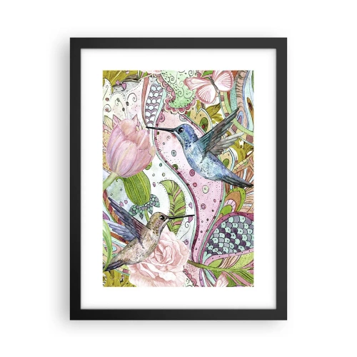Poster în ramă neagră - Încurcat în viță de vie - 30x40 cm