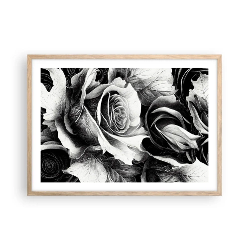 Poster în ramă de stejar deschis - Mereu regina - 70x50 cm