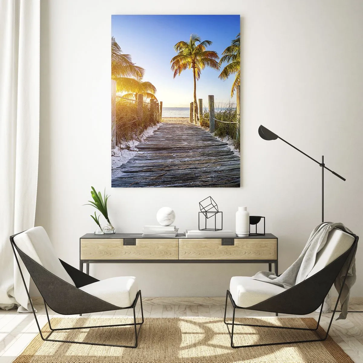Tablou pe sticlă - Direct în paradis - 50x70 cm