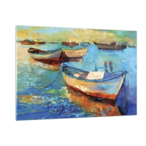 Tablou pe sticlă - Într-un golf de aur - 120x80 cm
