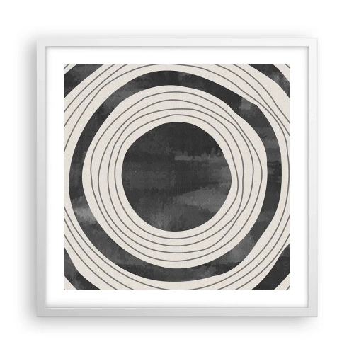 Poster în ramă albă - Direct la subiect - 50x50 cm