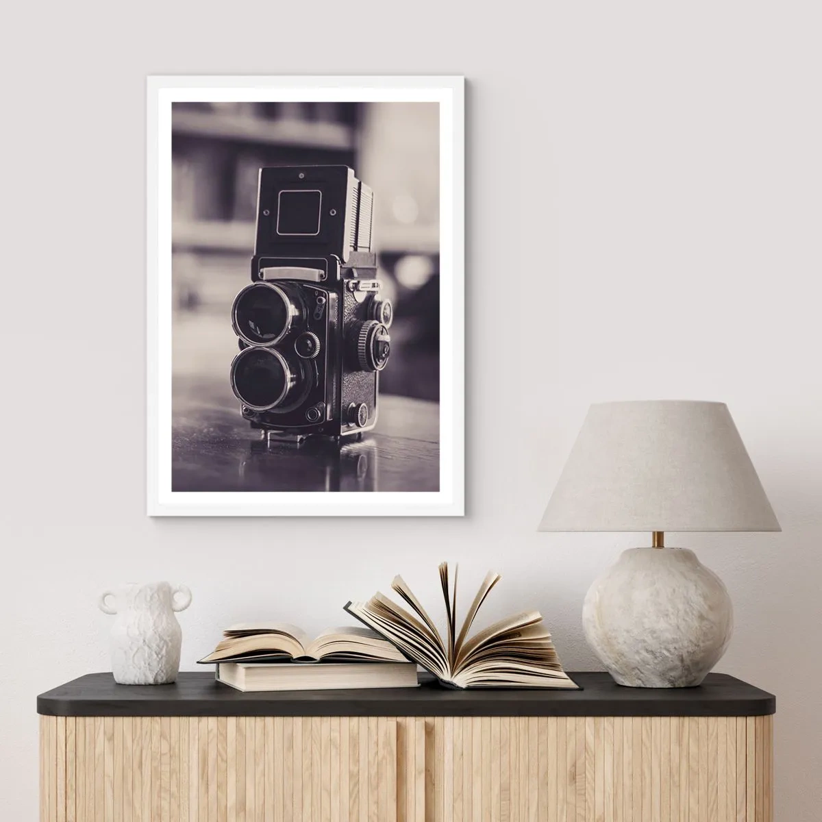 Poster în ramă albă - Magia fotografiei vechi - 70x100 cm