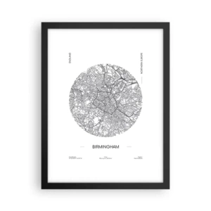 Poster în ramă neagră - Anatomia Birmingham - 30x40 cm