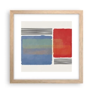 Poster în ramă de stejar deschis - Spiritul și litera geometriei - 30x30 cm