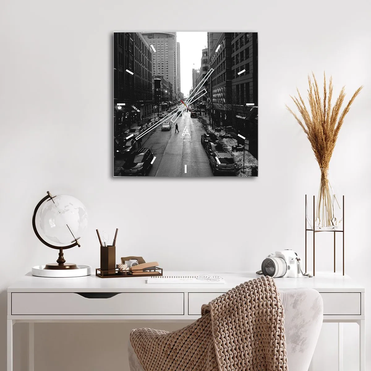 Ceas de perete - Ceas pe sticlă - O altă zi ca în fiecare zi - 30x30 cm