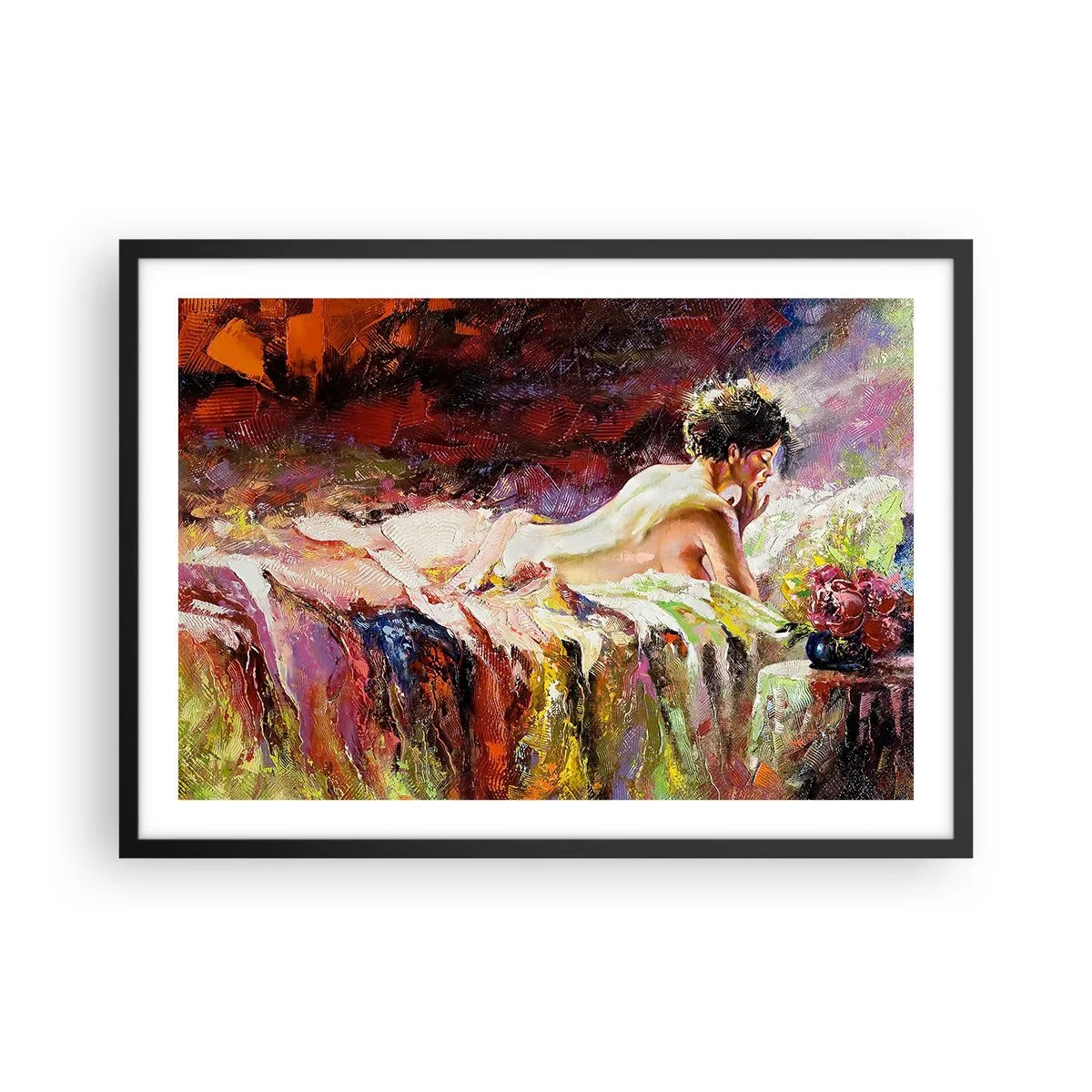 Poster în ramă neagră - Venus în gând - 70x50 cm