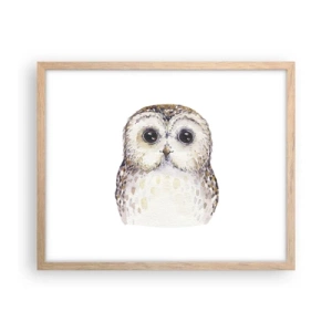 Poster în ramă de stejar deschis - Uită-te în ochii mei - 50x40 cm