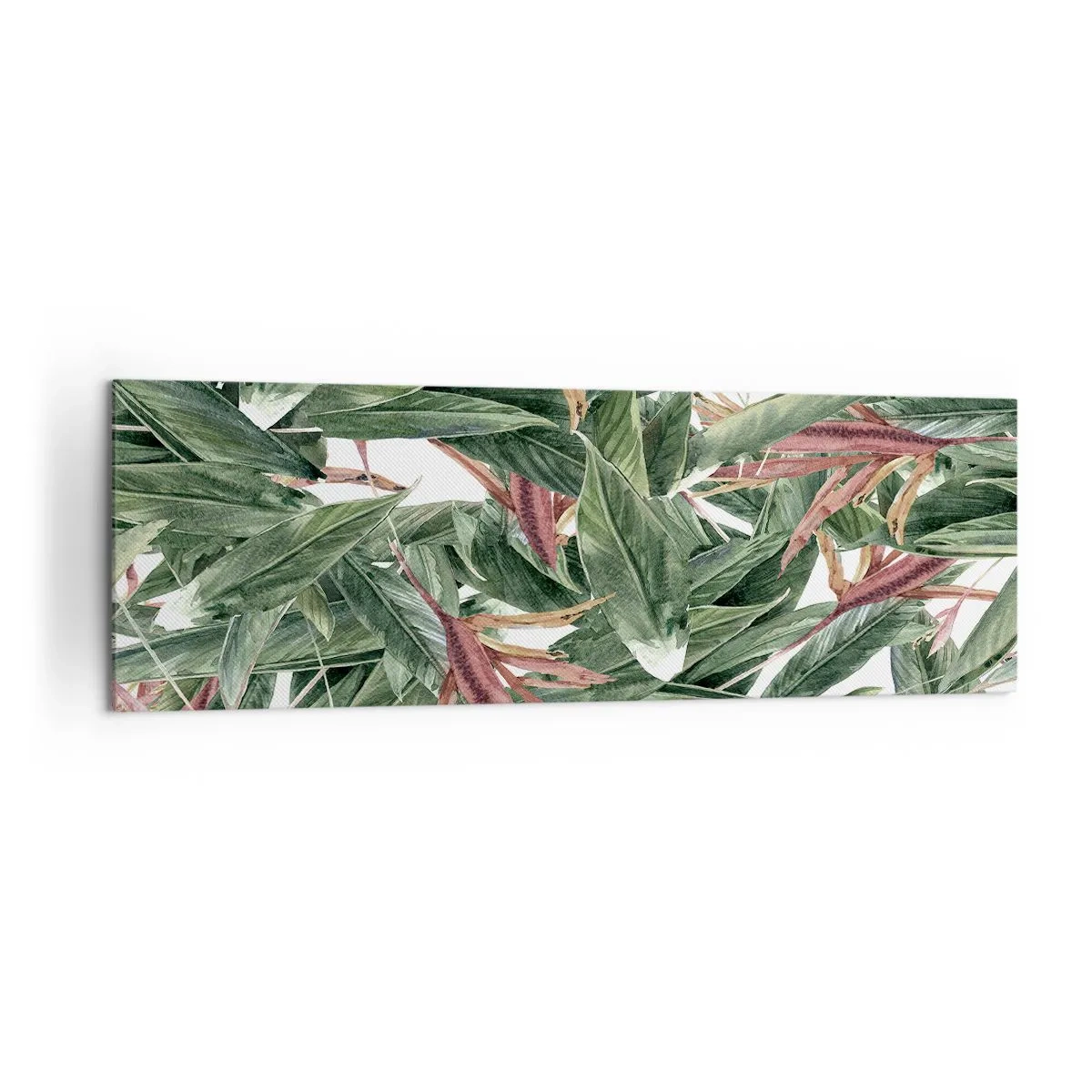 Tablou pe pânză - Tufișuri de smarald și liliac - 160x50 cm