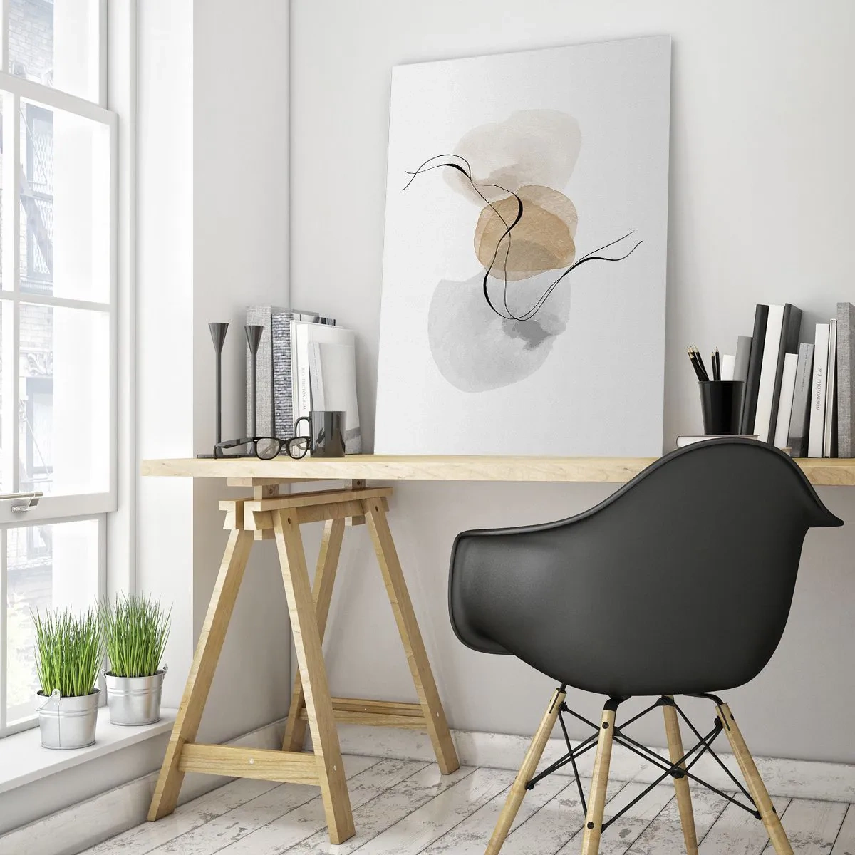 Tablou pe sticlă - Mărgele de aer - 50x70 cm