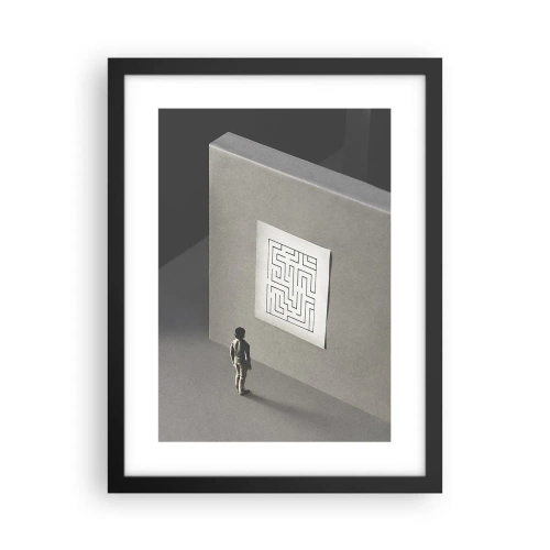 Poster în ramă neagră - Dar unde sunt? - 30x40 cm
