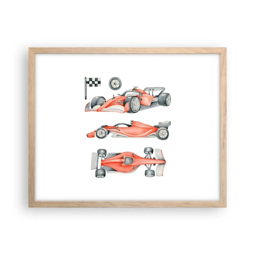 Poster în ramă de stejar deschis - Prindeți visul - 50x40 cm