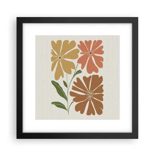 Poster în ramă neagră - Natură și geometrie - 30x30 cm