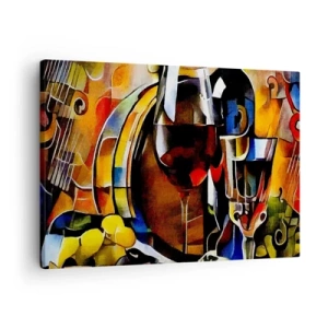 Tablou pe pânză Canvas - Natură statică abstractă cu ochelari și instrumente - 70x50cm - Și lumea devine mai colorată - Decorațiune modernă pentru perete pentru living și dormitor ARTTOR