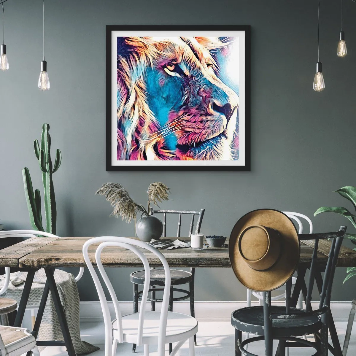 Poster în ramă neagră - Înțelepciunea naturii - 50x50 cm