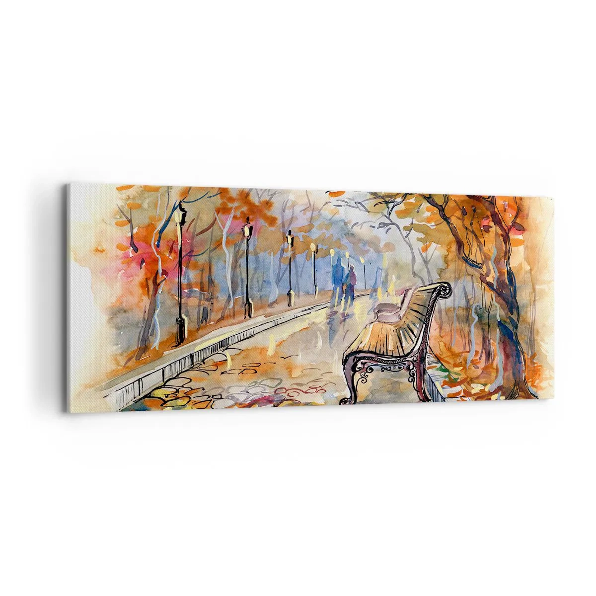 Tablou pe pânză - Pășim împreună în toamnă - 100x40 cm