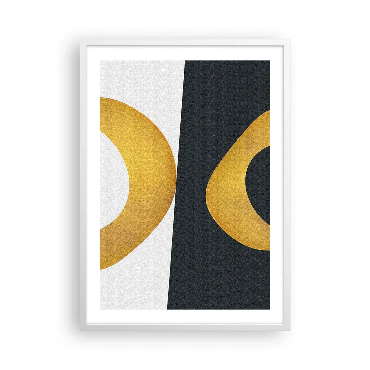 Poster în ramă albă - În primul rând: aurul - 50x70 cm