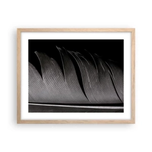 Poster în ramă de stejar deschis - Pana - o construcție minunată - 50x40 cm