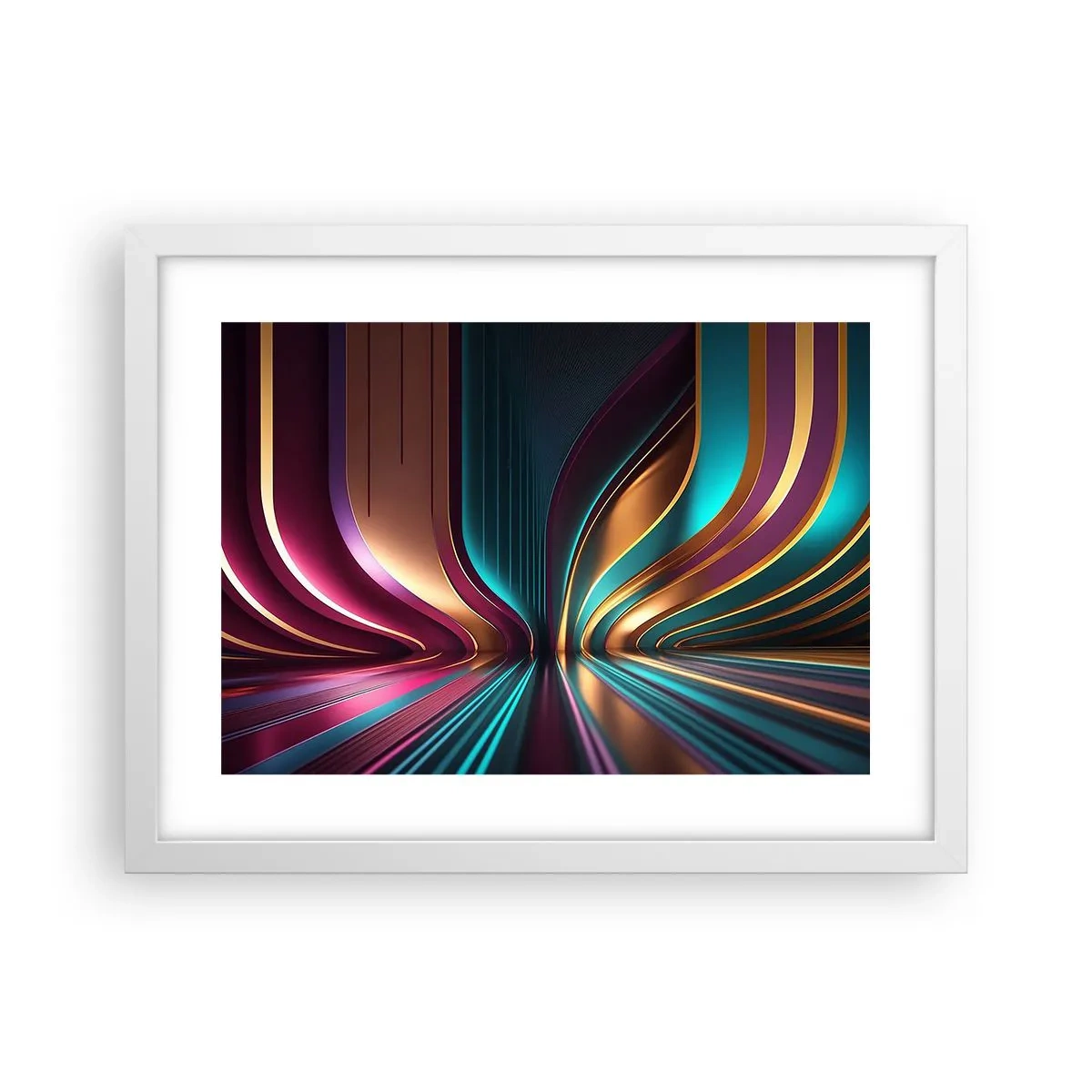 Poster în ramă albă - Arhitectură de lumină - 40x30 cm