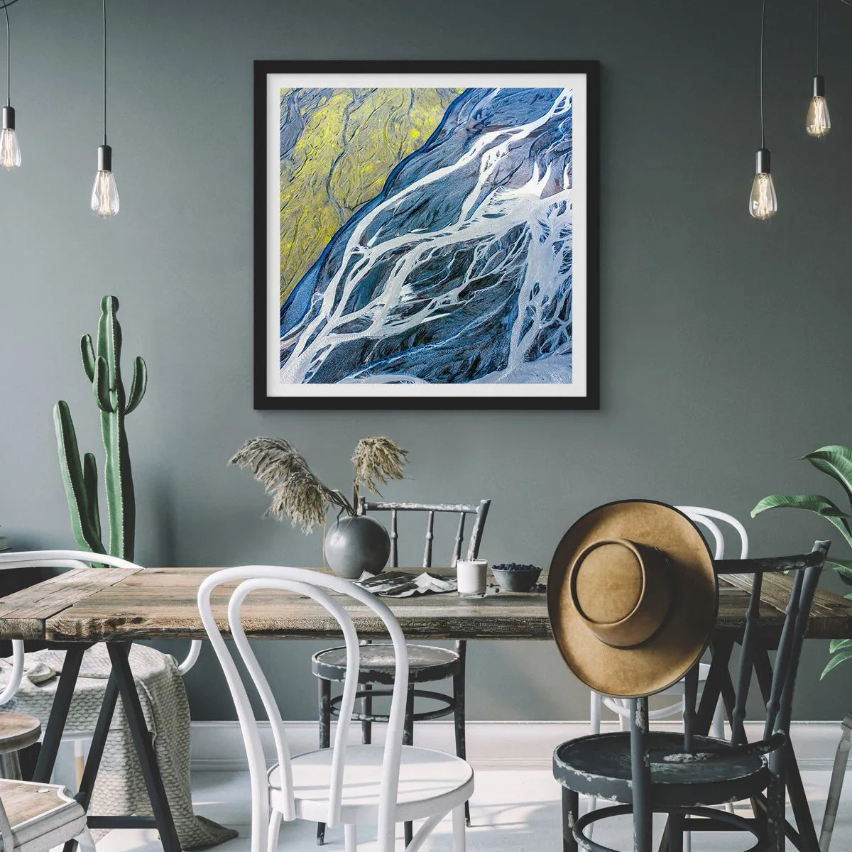 Poster în ramă neagră - Picturi din natură - 60x60 cm