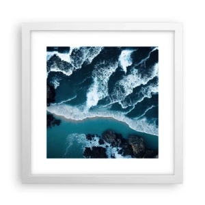 Poster în ramă albă - Înfășurate în valuri - 30x30 cm